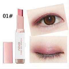 Double Color Eyeshadow Stick Stereo Gradien Shimmer Color Eye Shadow Cream Pen Eye Makeup