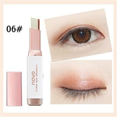 Double Color Eyeshadow Stick Stereo Gradien Shimmer Color Eye Shadow Cream Pen Eye Makeup