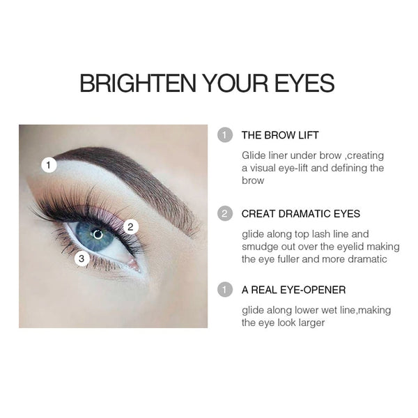 White Eyeliner Makeup Smooth Easy to Wear  Make Up White Eyes Liner Pencils