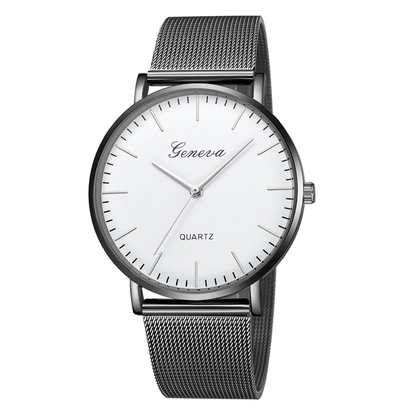 Quartz Watch  Women Mesh Stainless Steel Watchband High Quality Casual Wristwatch Gift for Female