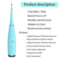 Teeth whitening Home Use Tooth Stain Remover Tartar Teeth Stains Scaling USB Charging High Frequency Vibration Dentist tools