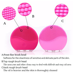 Skin care electric facial cleansing brush vibration massage waterproof silicone face wash brush facial