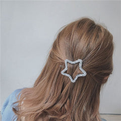 1 Pcs Fashion Crystal Rhinestones Hairpin Star Triangle Round Shape Women Hair Clips Barrettes Hair Styling Accessories