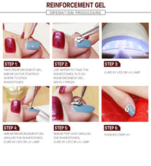 1pcs Glitter Glue 6ml Rhinestone UV Gel Nail Polish Adhesives Super Sticky Nail Tips Varnish Glue Decoration Tools