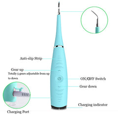 Teeth whitening Home Use Tooth Stain Remover Tartar Teeth Stains Scaling USB Charging High Frequency Vibration Dentist tools