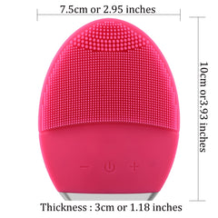 Skin care electric facial cleansing brush vibration massage waterproof silicone face wash brush facial