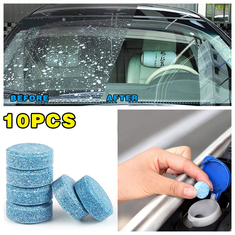 10PCS/Pack(1PCS=4L Water)Car Solid Wiper Fine Seminoma Wiper Auto Window Cleaning Car Windshield Glass Cleaner atwargi