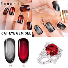 10ml 3D Cat Eye Gem Nail Polish Magnetic Gel Soak Off Nail Gel Polish Semi Vernis