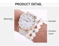 Watches Women Dress Elegant Quartz Bracelet Ladies Watch Crystal Diamond
