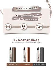 Hot Sale 3 Colors Fine Sketch Liquid Eyebrow Pen