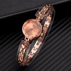 Bracelet Dress Quartz Watches For Women Luxury Rose Starry