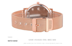 Luxury Starry Women Watches Steel Quartz Ladies Rose Bracelet