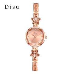 Bracelet Dress Quartz Watches For Women Luxury Rose Starry
